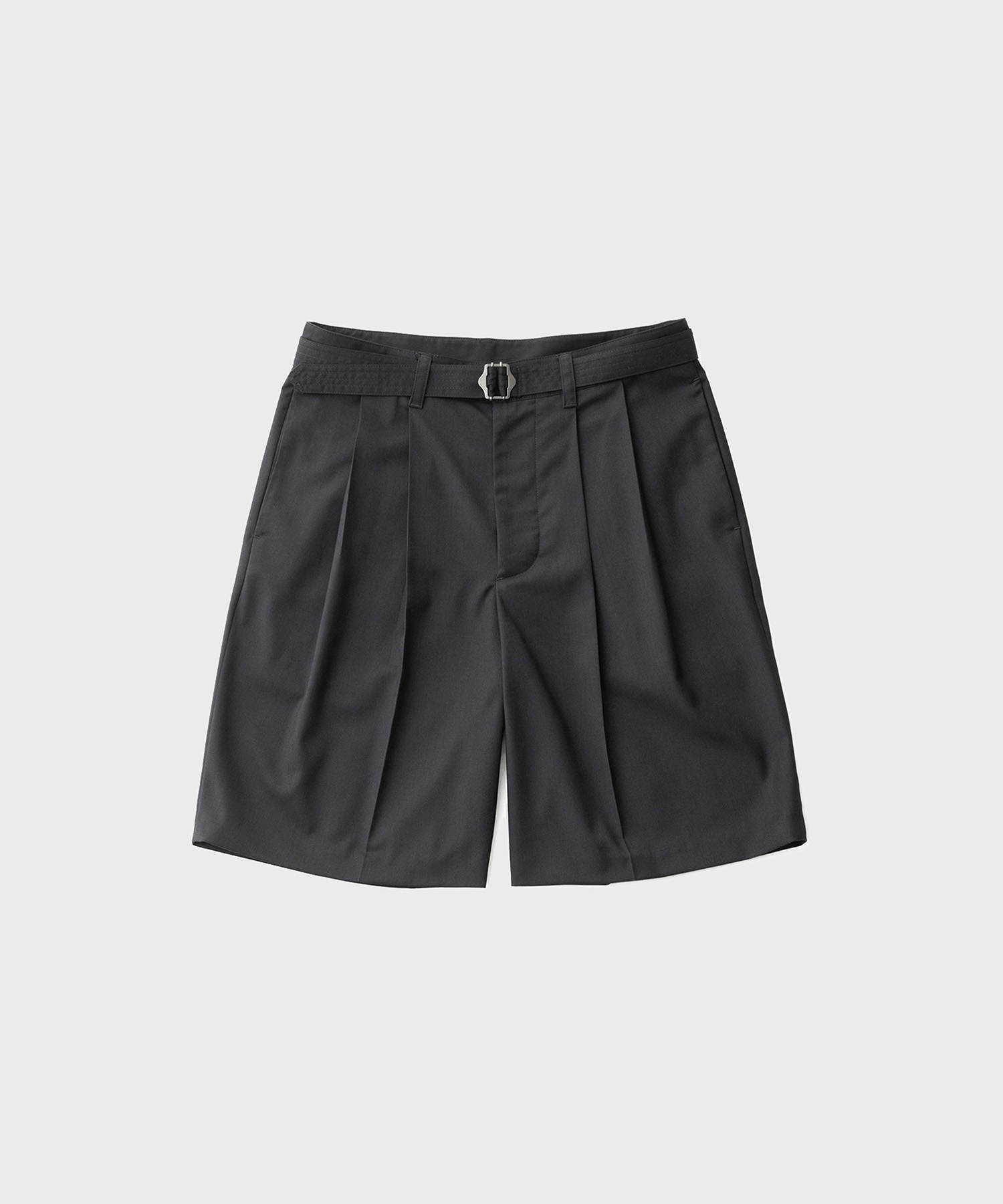 23SS Hemingway Belted Shorts (Graphite)