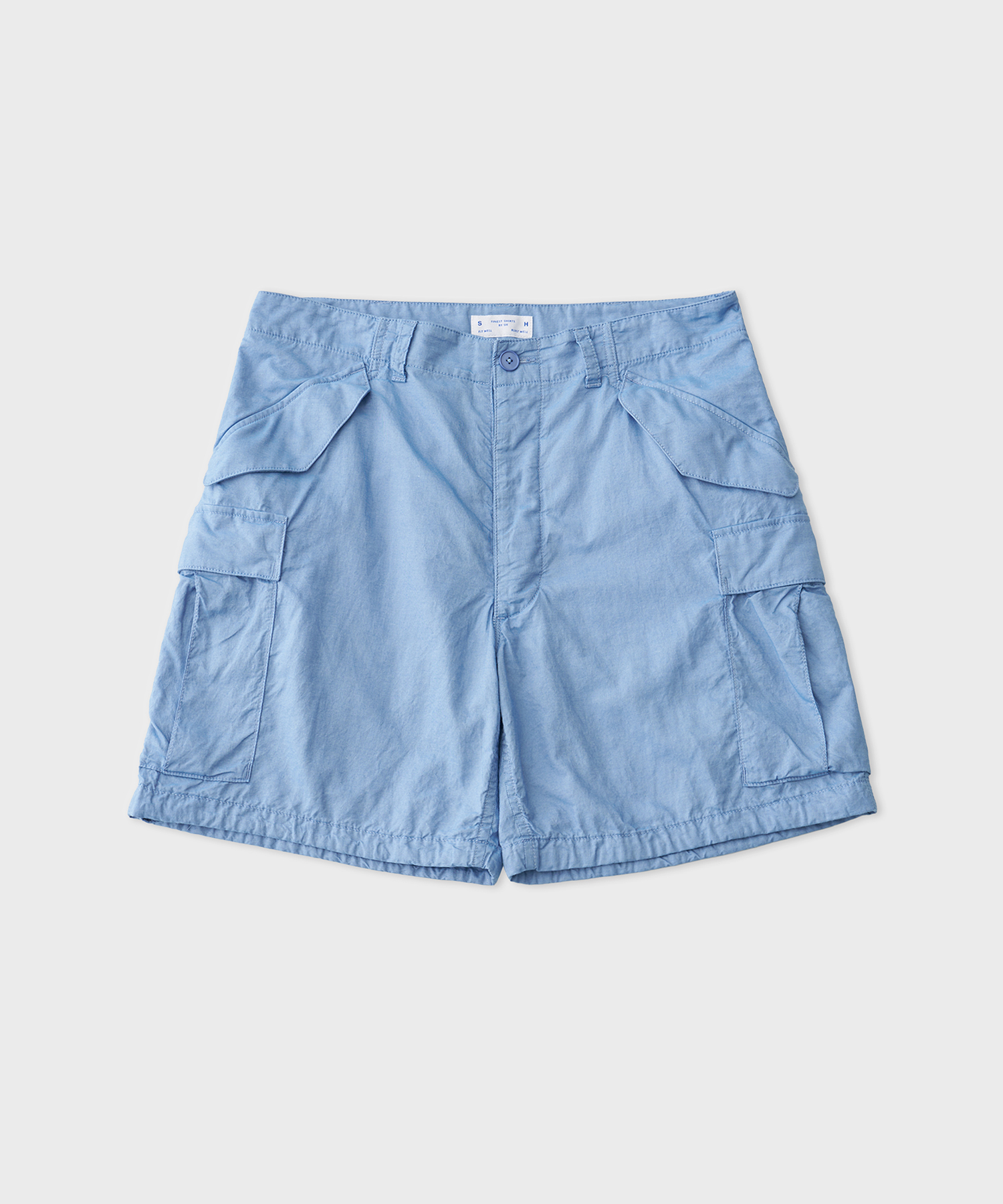 Cargo Chambray Shorts (Blue)