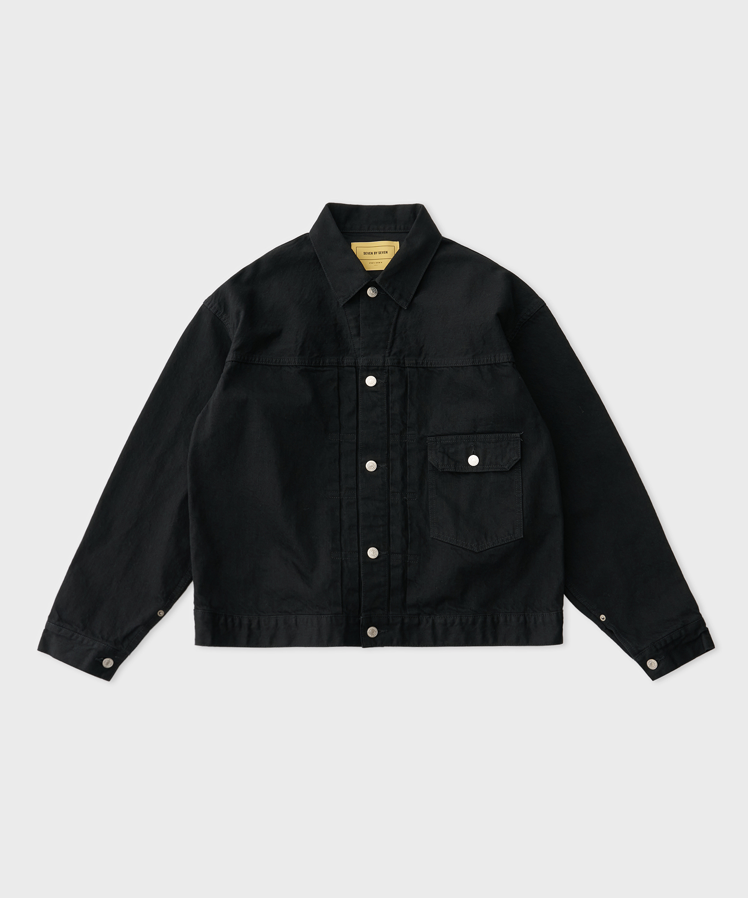 1st Type Black Denim Jacket (Black)