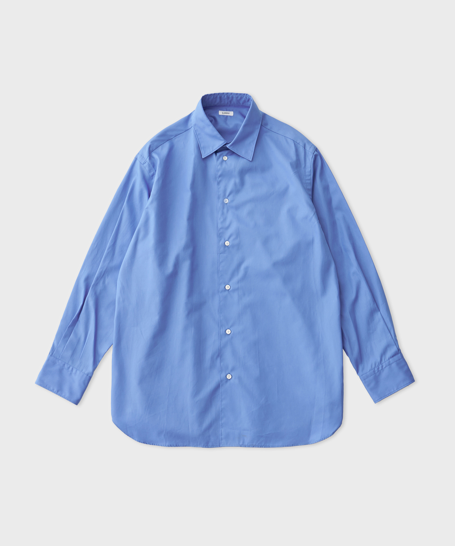 Cotton Broad Regular Collar Shirt (Cobalt)
