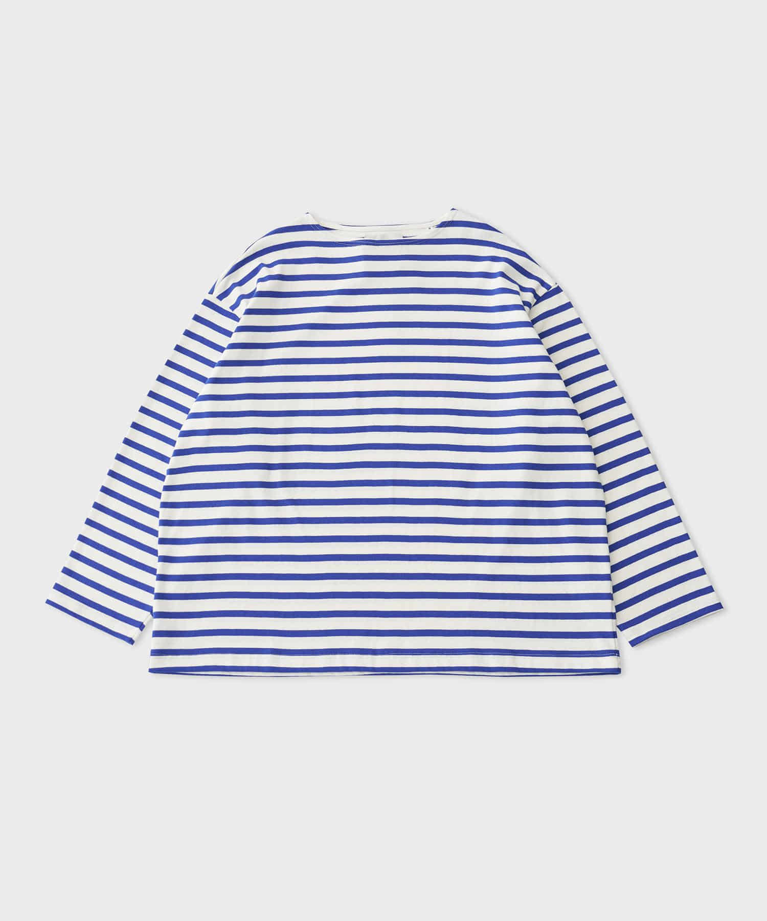 BSQ Boat Neck Long Sleeve (White/Blue)