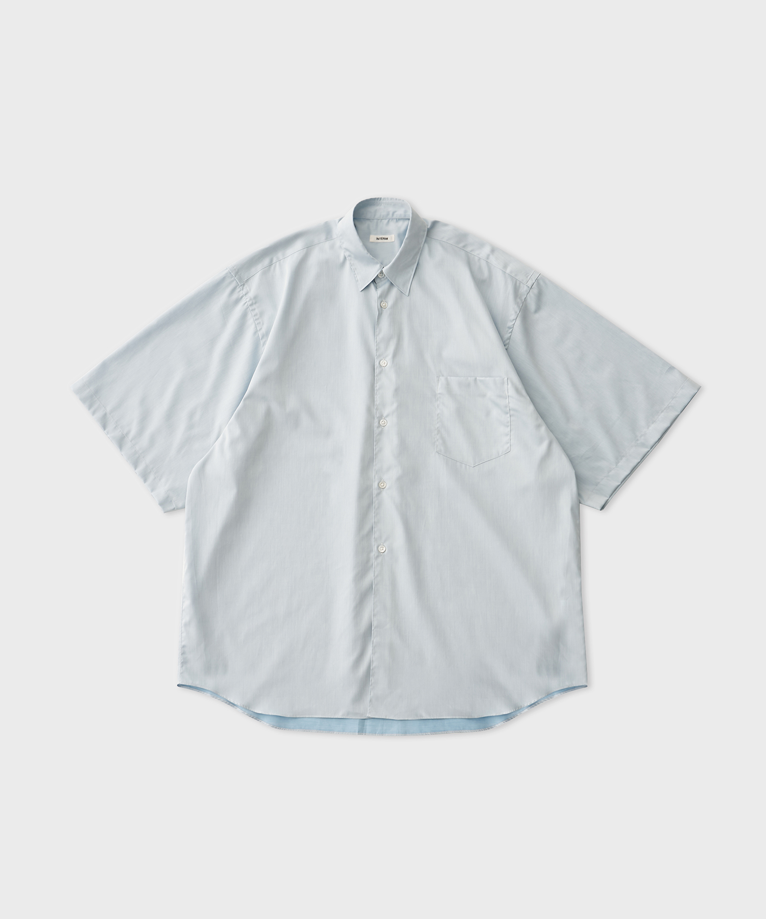 Hyper Big 200/2 Supima Twill S/S Regular Collar Shirt (L.Blue)