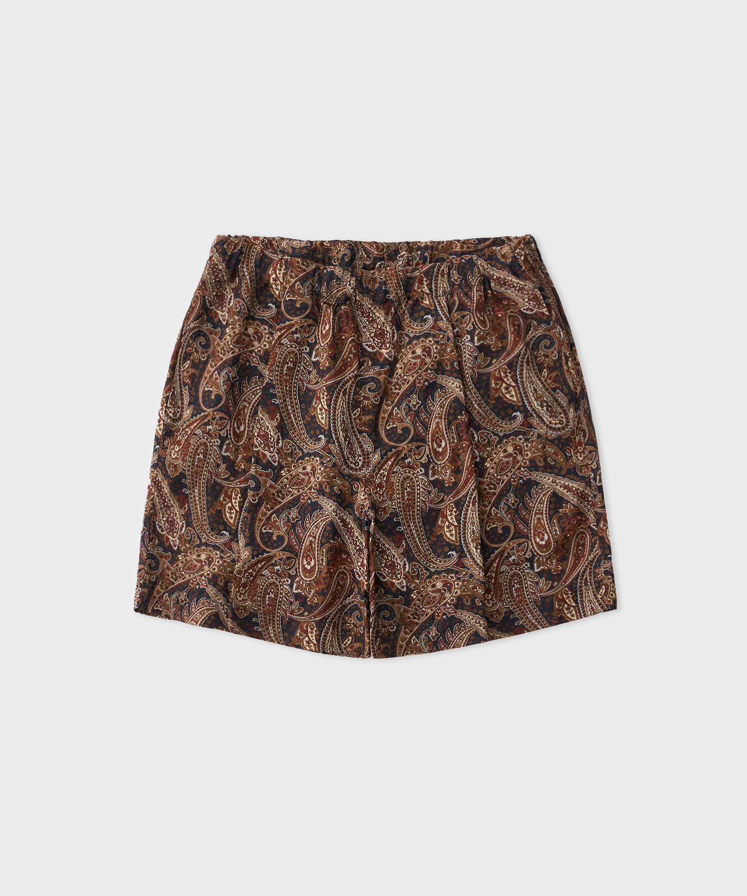 Paisley Baggy Shorts (Brown)