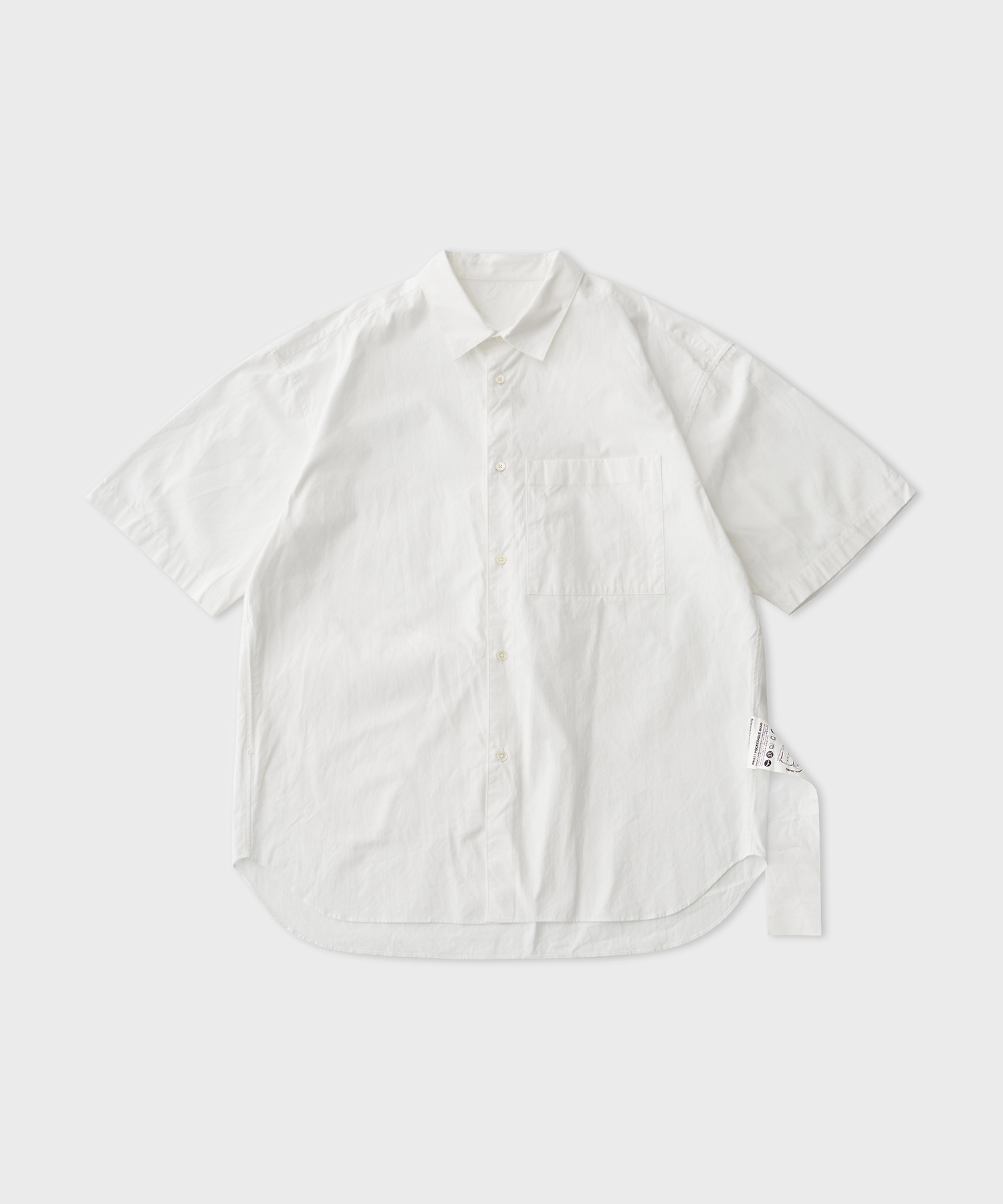 Jean Regular Collar S/S Shirt (White)