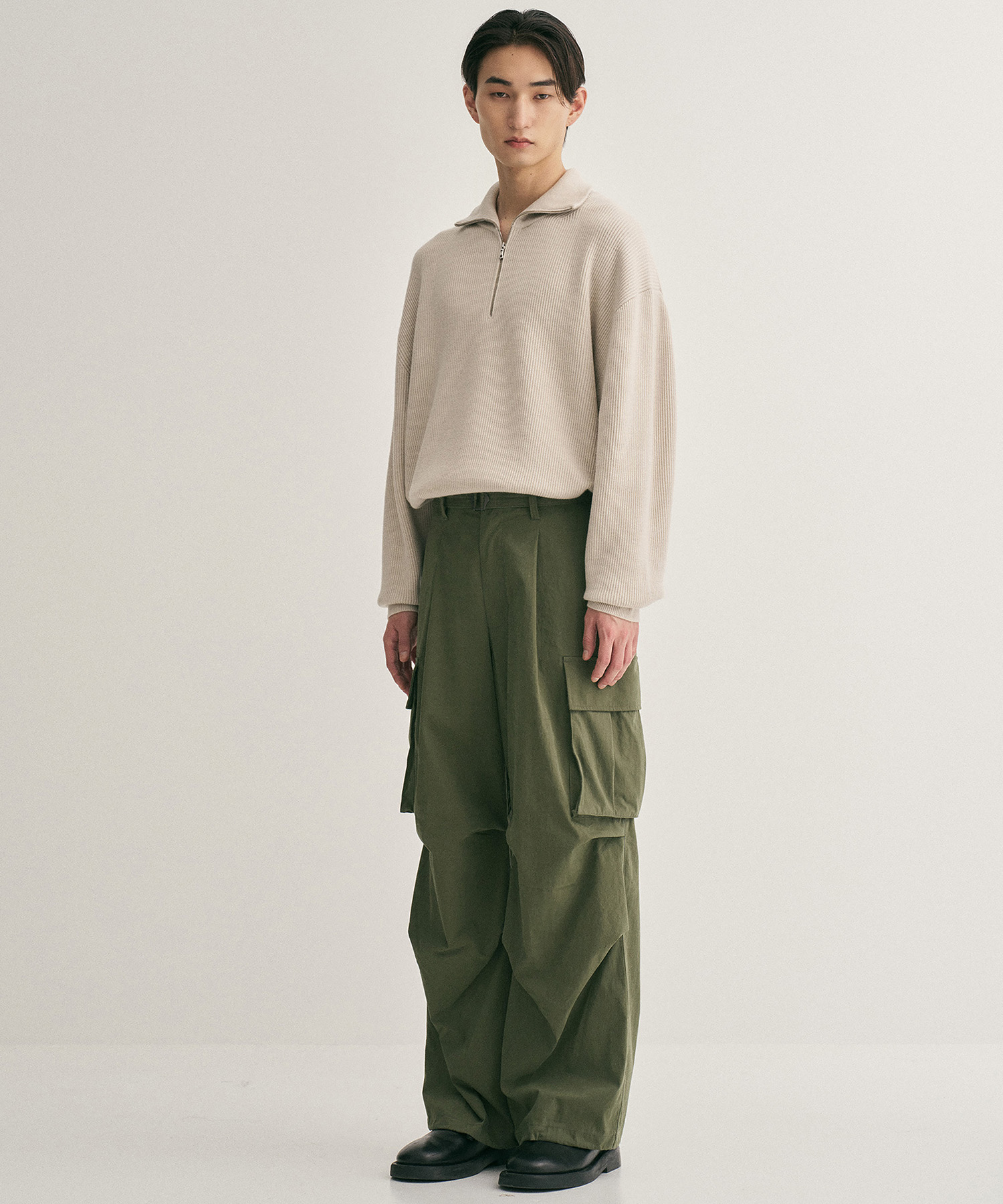 23AW Parachute Belted Pants (Army Green)