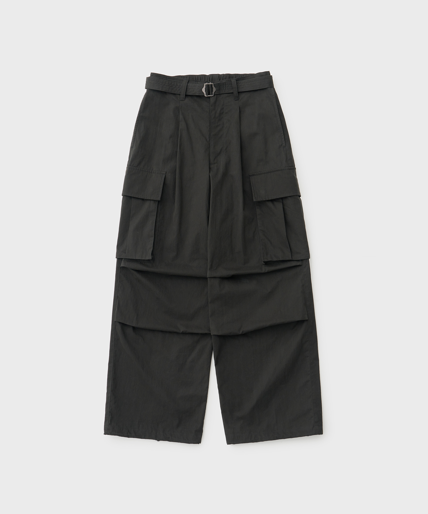 23AW Parachute Belted Pants (Black)
