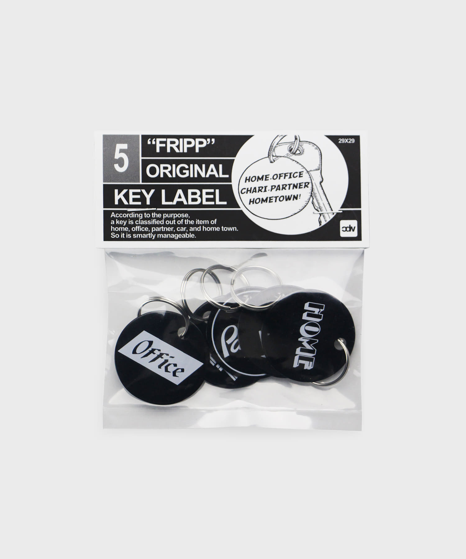 Fripp Original Key Label (Black)