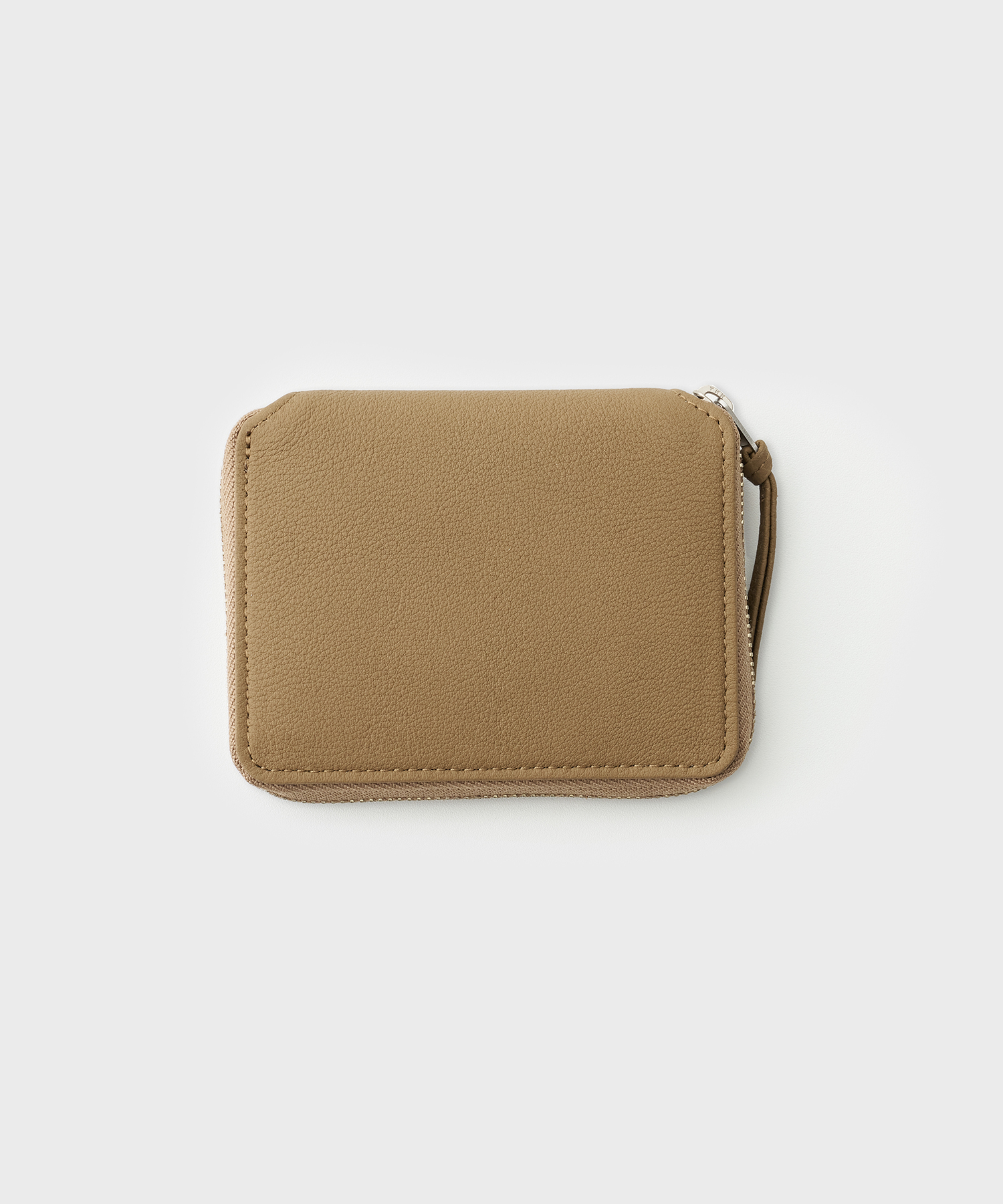 Bubble Calf Round Palm Wallet (Taupe)