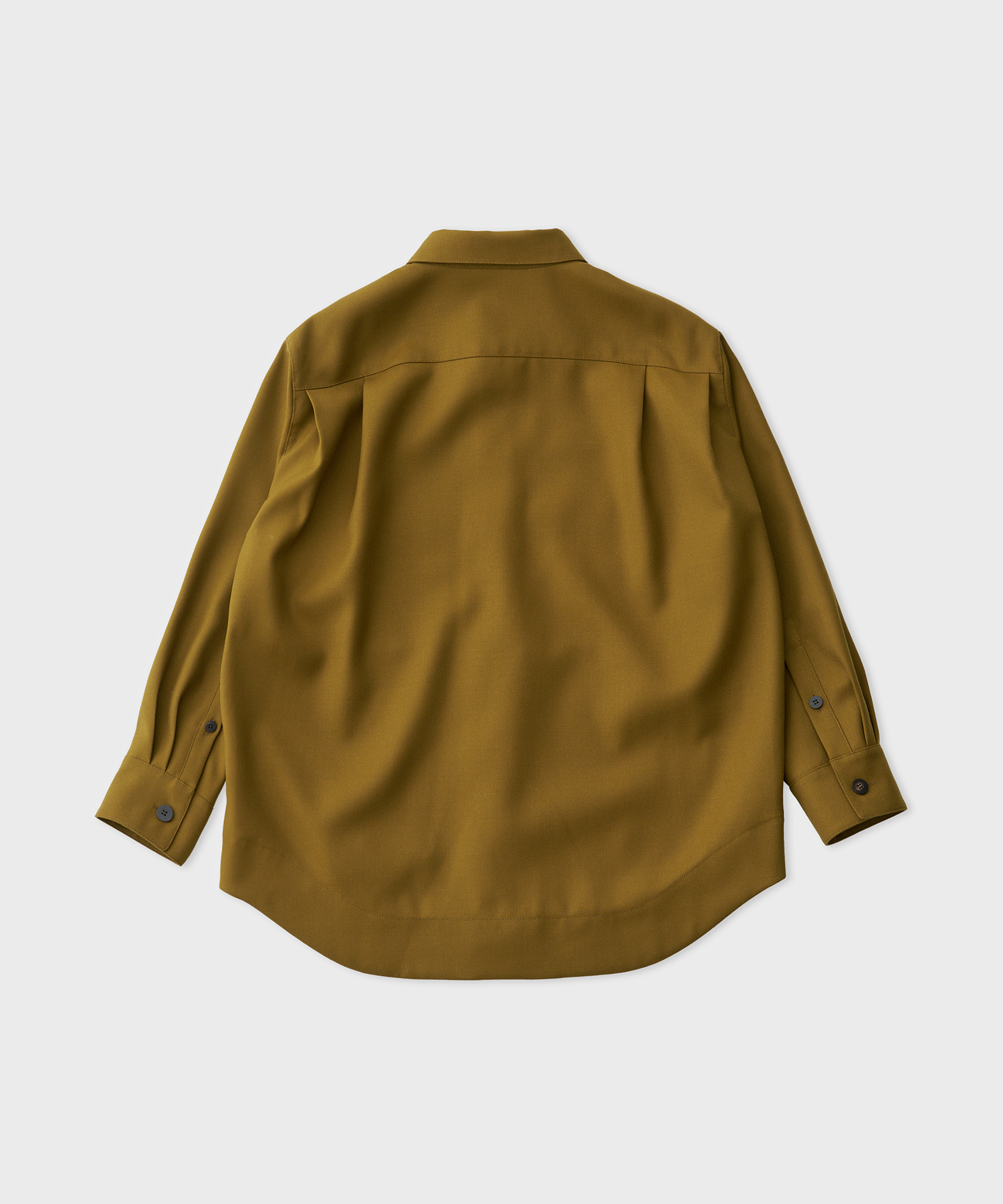 Dropped Shoulder Shirt Jacket (Moss Green)