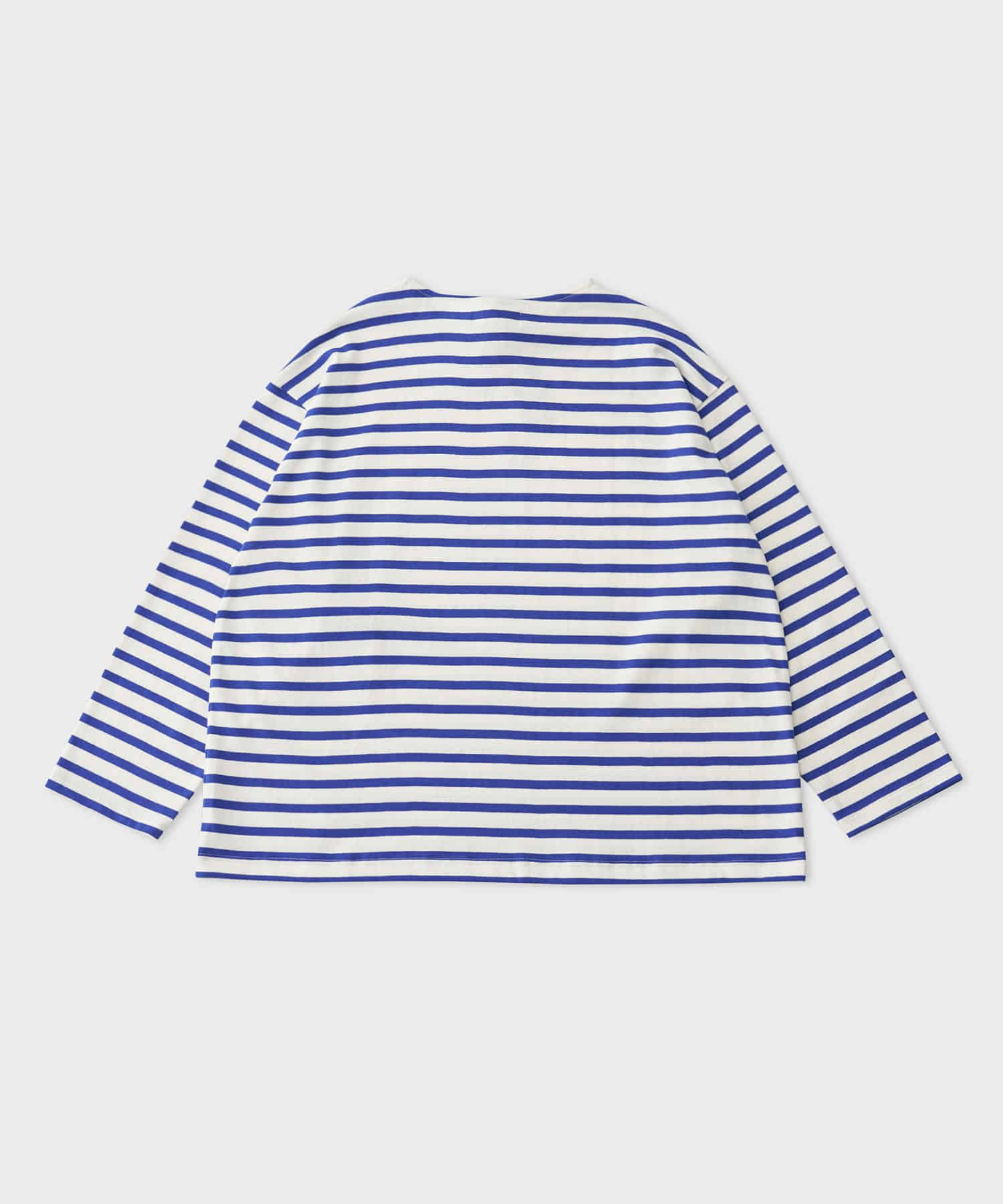 BSQ Boat Neck Long Sleeve (White/Blue)