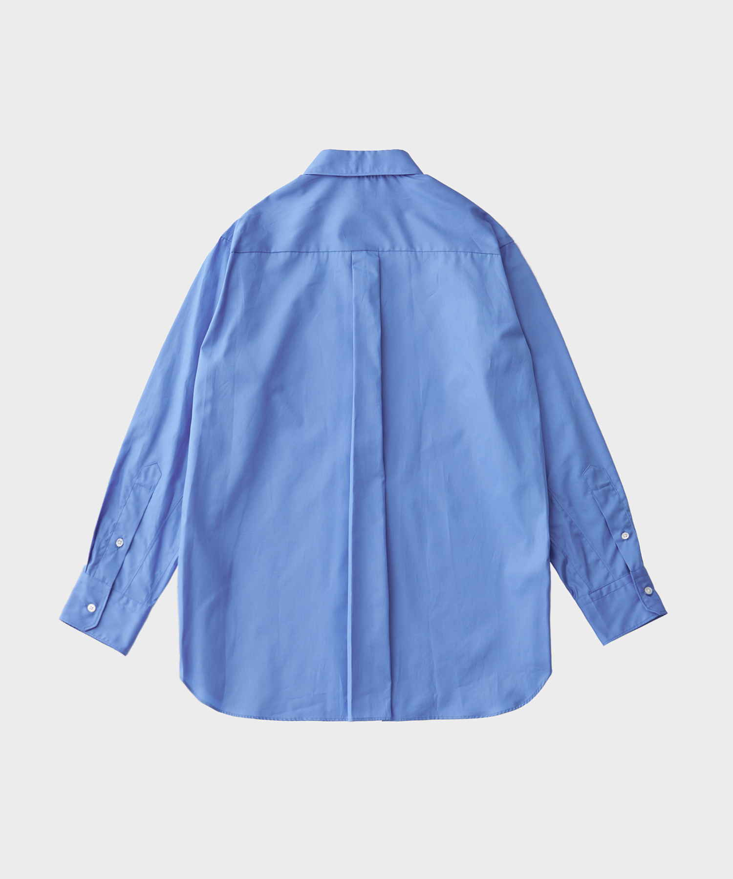 Cotton Broad Regular Collar Shirt (Cobalt)