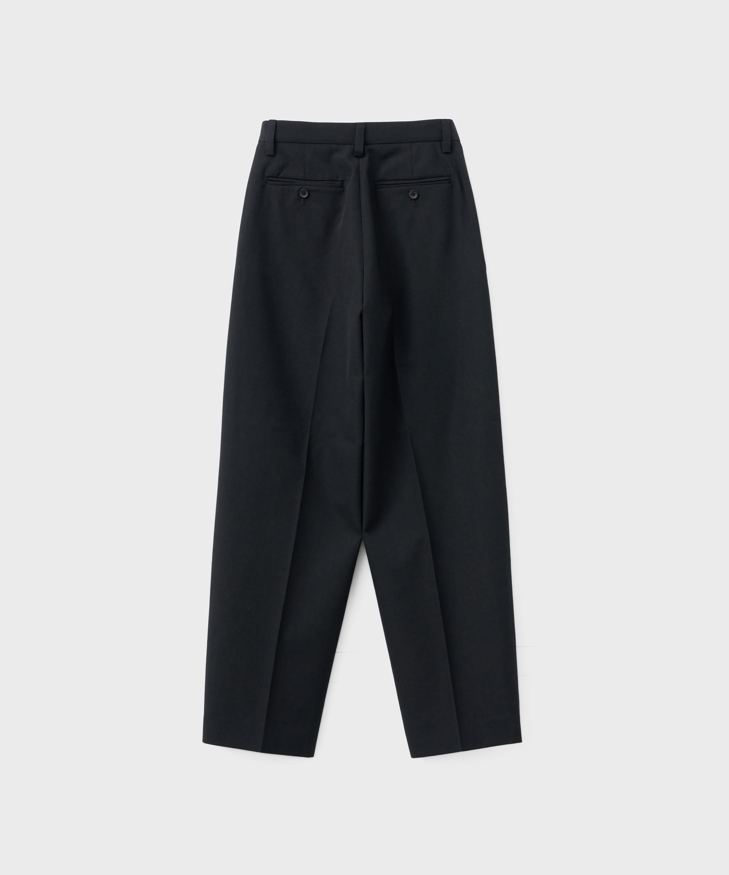Wool Tapered Trousers (Black)