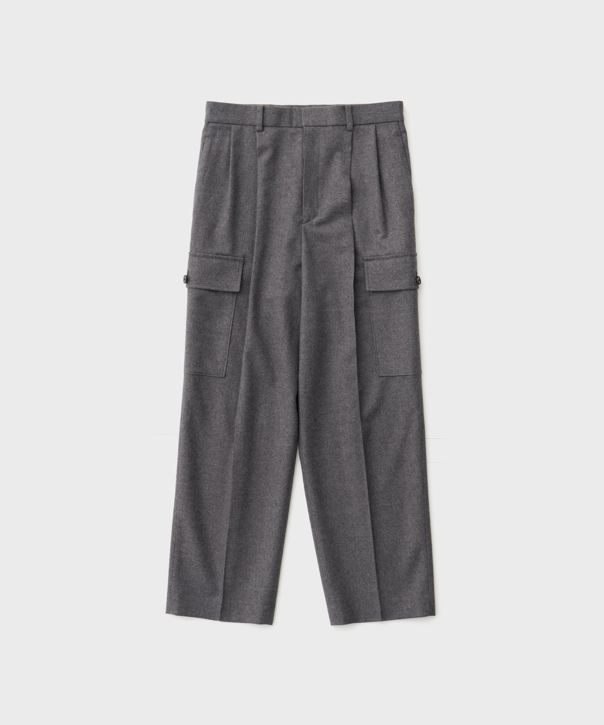W Flannel Military Trousers (MD.Gray)