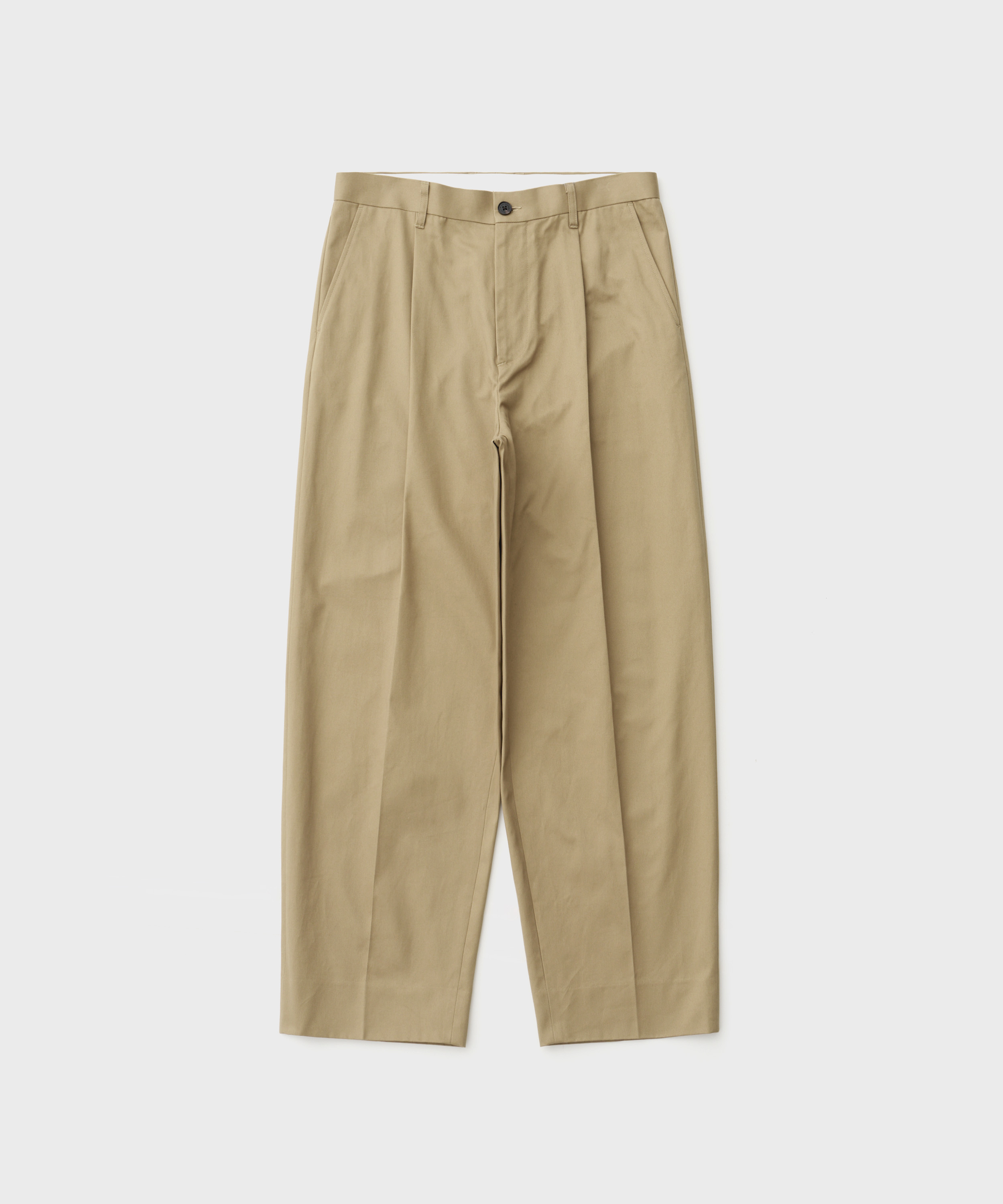 One Tuck Chino Trousers (Camel)