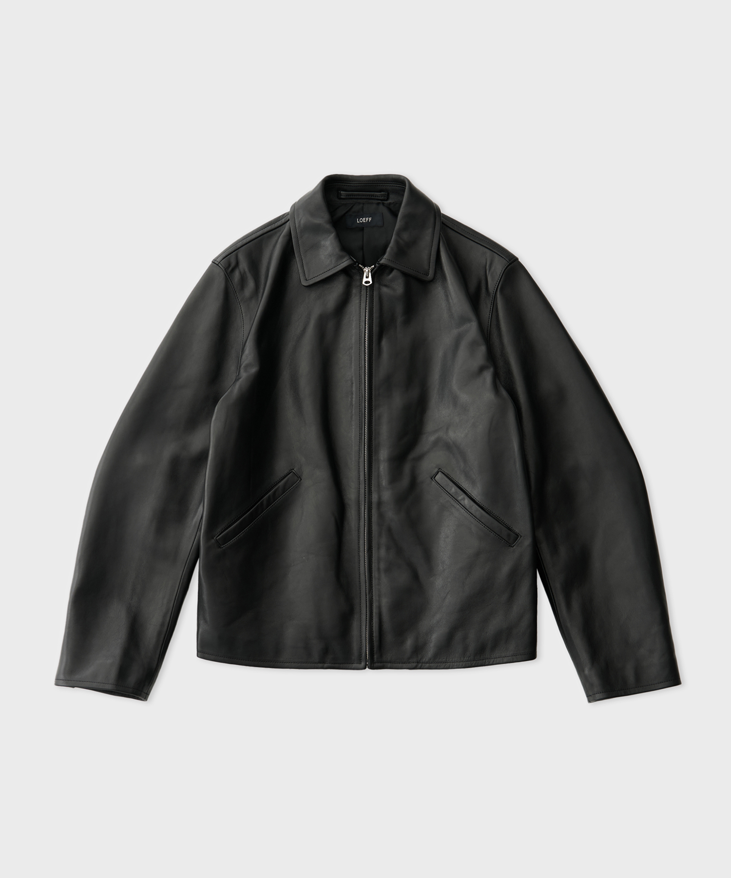 Lamb Leather Biker Jacket (Black)
